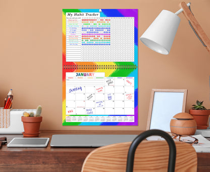 2027 Monthly Desktop/Wall Calendar/Planner - Habit Tracker - (Edition #28)