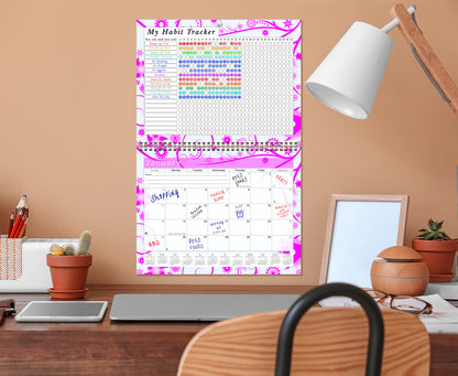2027 Monthly Desktop/Wall Calendar/Planner - Habit Tracker - (Edition #10)