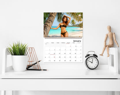 2027 Wall Calendar Beach Babes Bikini Women - 12 Months Desktop / Wall Calendar
