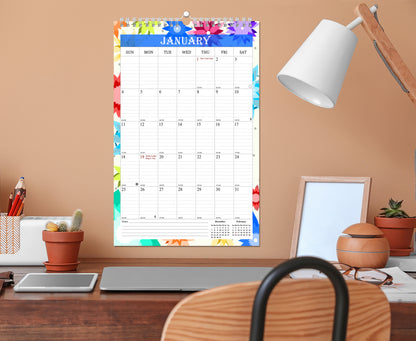 2025-2026 Wall Calendar Spiral-bound Twin-Wire Binding - 18 Months 8.5" x 11" 05