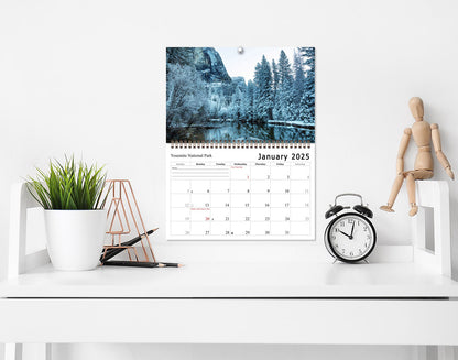 2025 Spiral-bound Wall Calendar (National Parks) - 12 Months Desktop/Wall Calendar/Planner (Copy) (Copy)