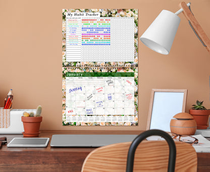 2027 Monthly Desktop/Wall Calendar/Planner - Habit Tracker - (Edition #23)