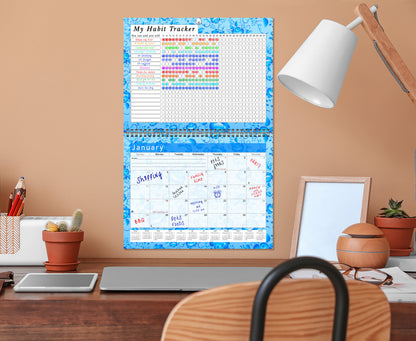 2027 Monthly Desktop/Wall Calendar/Planner - Habit Tracker - (Edition #19)