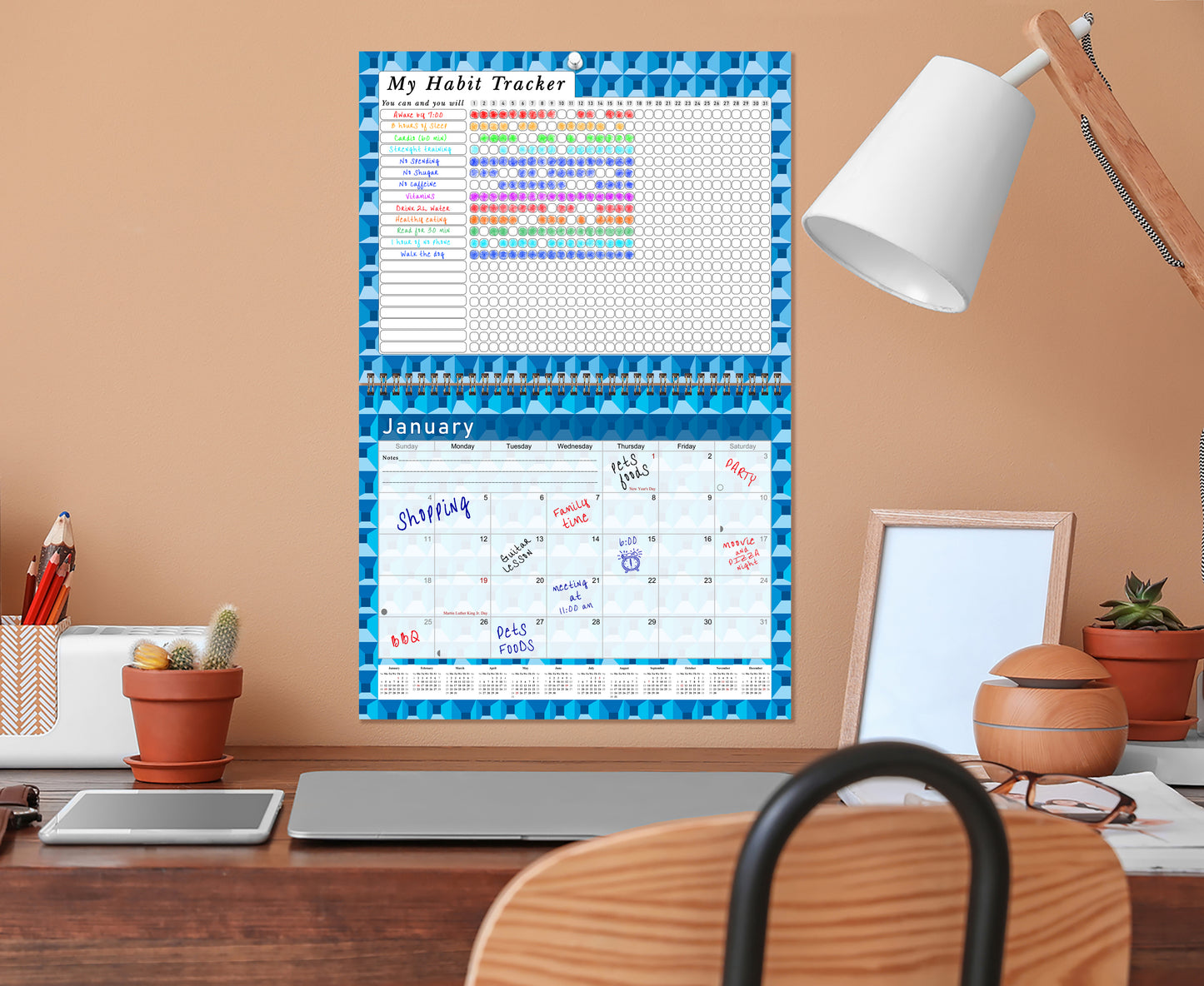 2027 Monthly Desktop/Wall Calendar/Planner - Habit Tracker - (Edition #03)