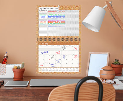 2027 Monthly Desktop/Wall Calendar/Planner - Habit Tracker - (Edition #25)