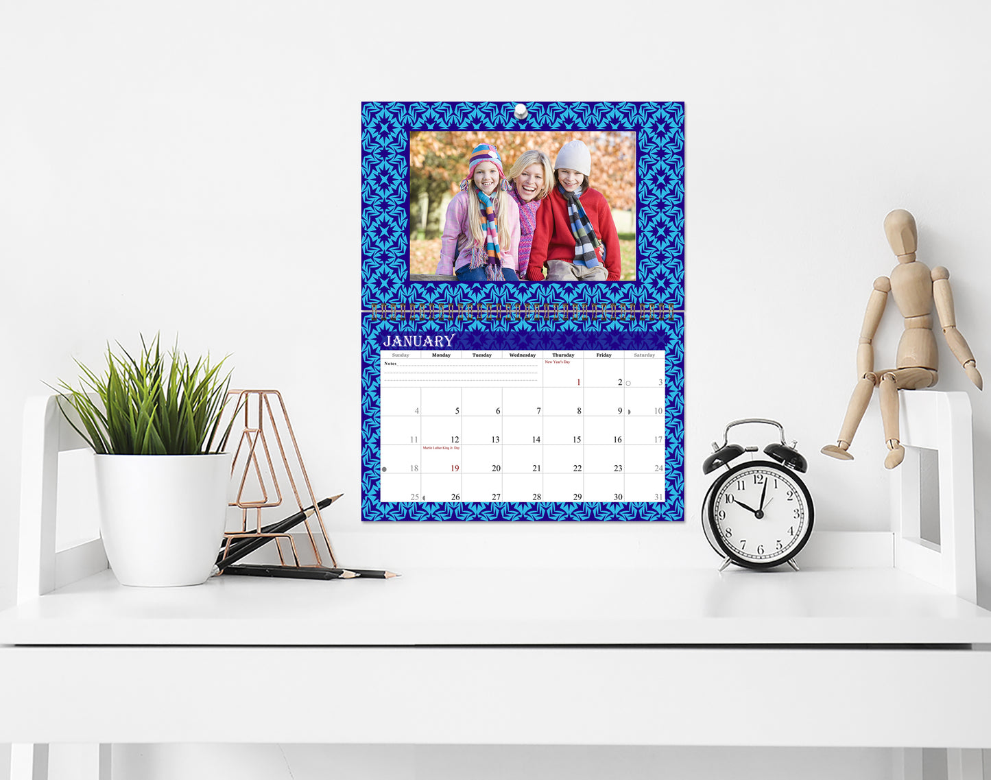 Personalized Custom 12 Months Calendar 2027 Collecting Memories Wall/Desktop/Planner Spiral-bound Mini 8.5x11 Inch (Add Your Own Photos) - Customized For Home, Office, Party, Birthday, Christmas Gift - Made in USA (Edition #07)