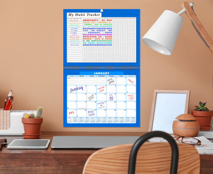 2027 Monthly Desktop/Wall Calendar/Planner - Habit Tracker - (Edition #06)