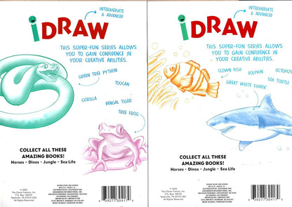 Step-by-Step Tutorial Books - Sea Life and Jungle - (Set of 2 Books)