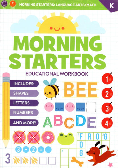 PRE-K & Kindergarten - Morning Starters Educational Workbooks -v19