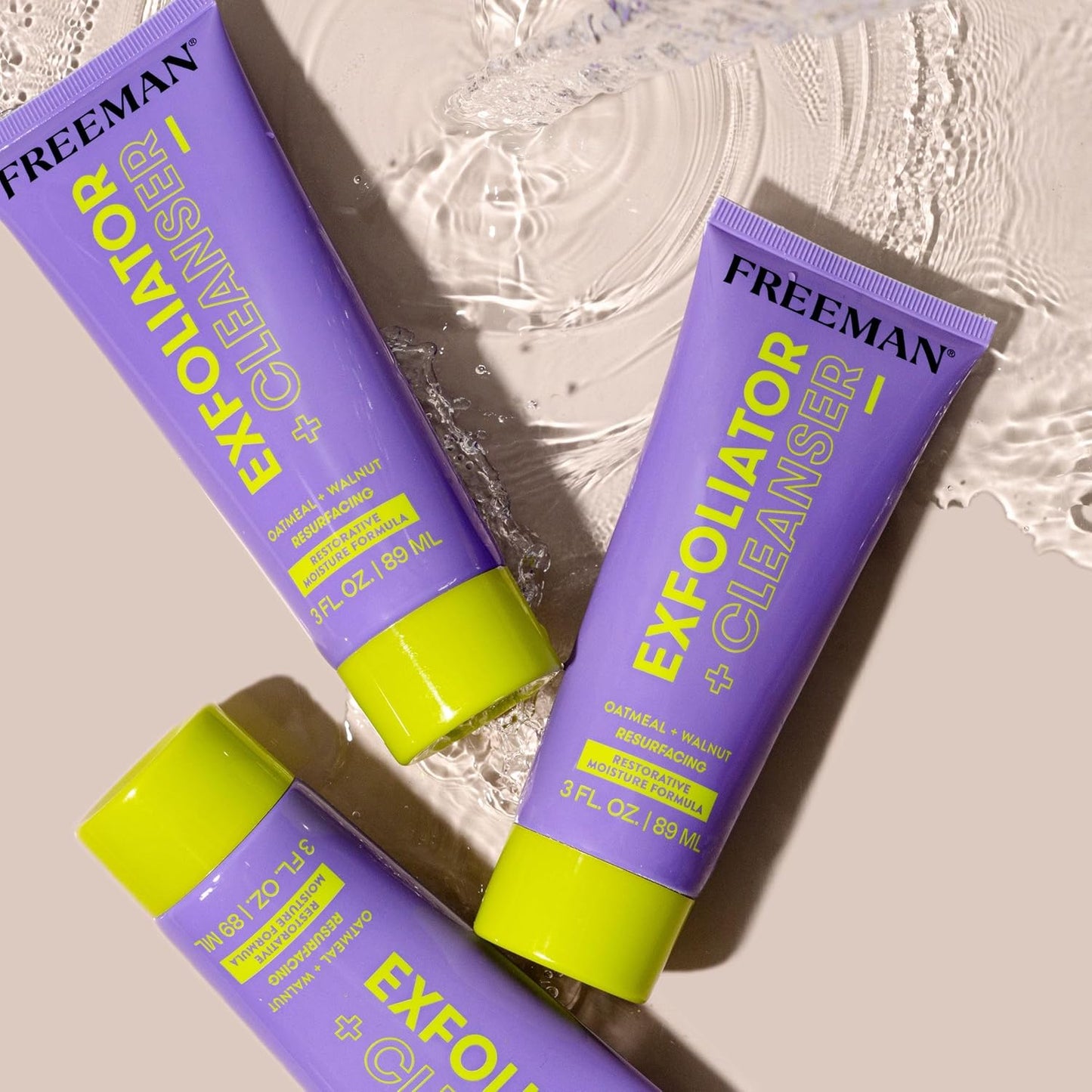 Freeman Exfoliator + Cleanser, Exfoliating Face Wash Infused With Oatmeal