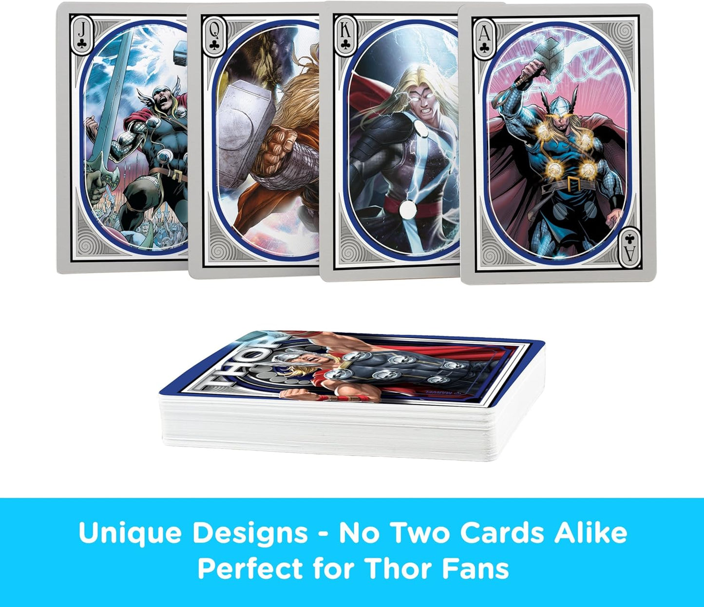 AQUARIUS - Marvel Thor - Playing Cards, Blue, Black, Red
