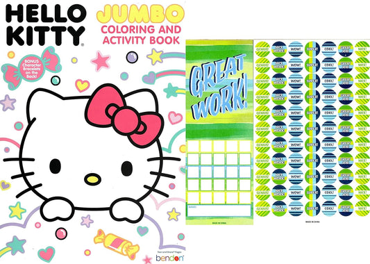 Hello Kitty - Jumbo Coloring & Activity Book + Award Stickers and Charts