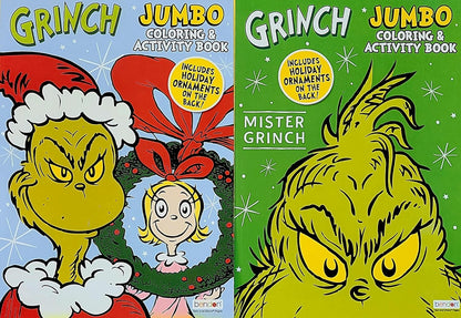 Grinch Holiday Christmas Coloring & Activity Book Set of 2