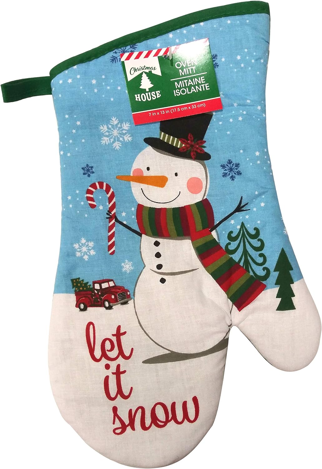 Christmas - Holiday Baking Kitchen Linen Set (6 Piece) - 2 Kitchen Towel, 2 Pot Holders, 1 Oven Mitt, 1 Magnetic Dry Erase Recipe Planner (Style 01)