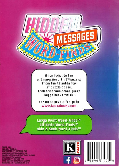 Large Print Hidden Message Word - Finds (All New Puzzles) - Vol.164 Now 96 Pages