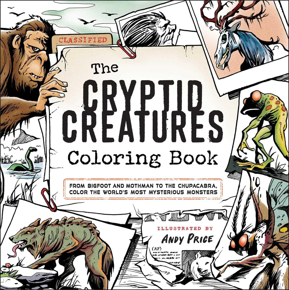 The Cryptid Creatures Coloring Book. Paperback Book