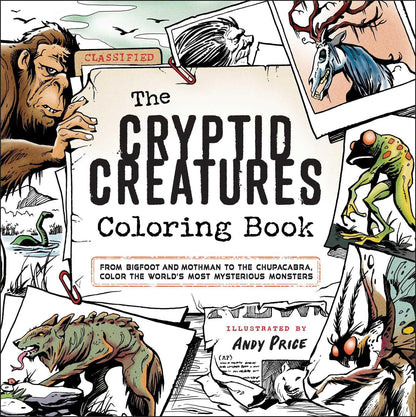 The Cryptid Creatures Coloring Book. Paperback Book