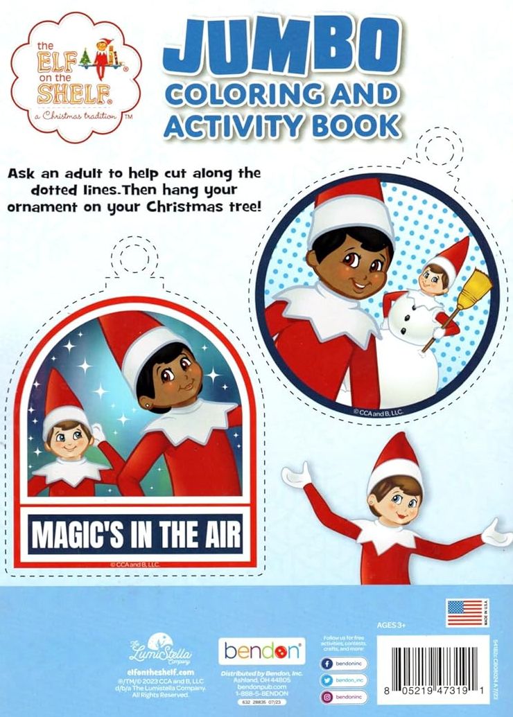 The Elf on The Shelf - Holiday and Christmas - Christmas Jumbo Coloring & Activity Book