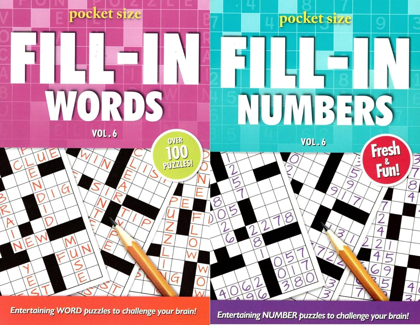 Fill in Numbers - Sharpen Your Memory, Boost Your Brain (Pocket Size) - Vol.6 - 6