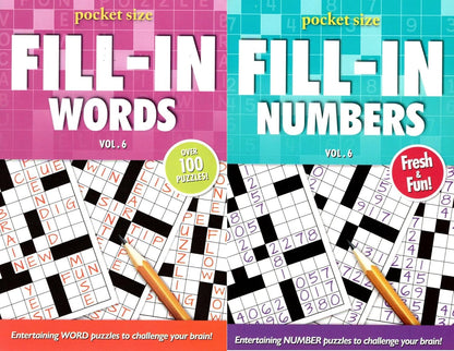 Fill in Numbers - Sharpen Your Memory, Boost Your Brain (Pocket Size) - Vol.6 - 6