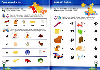 123 Sesame Street Kindergarten Educational Workbooks - Set of 4 Books