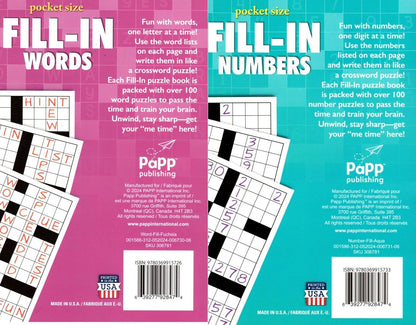 Fill in Numbers - Sharpen Your Memory, Boost Your Brain (Pocket Size) - Vol.6 - 6