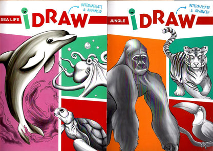 Step-by-Step Tutorial Books - Sea Life and Jungle - (Set of 2 Books)