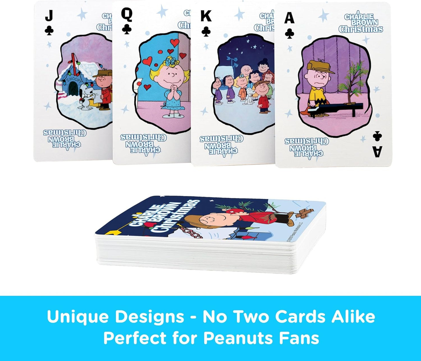 AQUARIUS Peanuts Charlie Brown Christmas Playing Cards