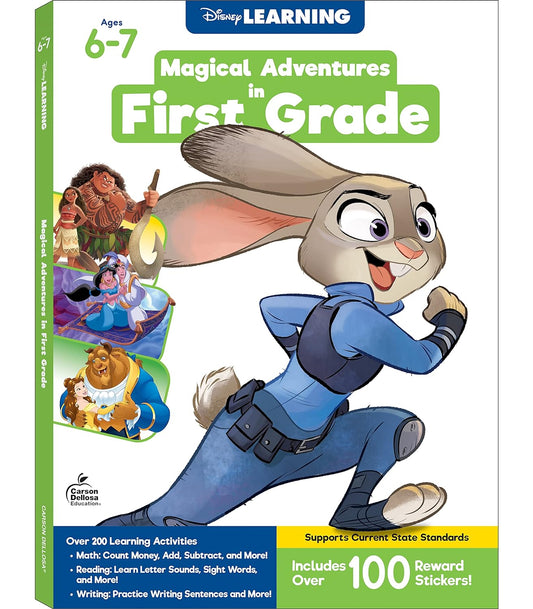 Disney Learning Magical Adventures in 1st Grade Workbooks All Subjects - Workbook