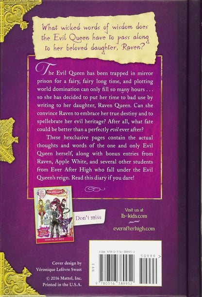 Ever After High: Diary of an Evil Queen: A Guide to Living Evilly .... Book