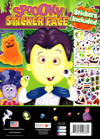 Spooky Sticker Face - Halloween Sticker Activity Book v2