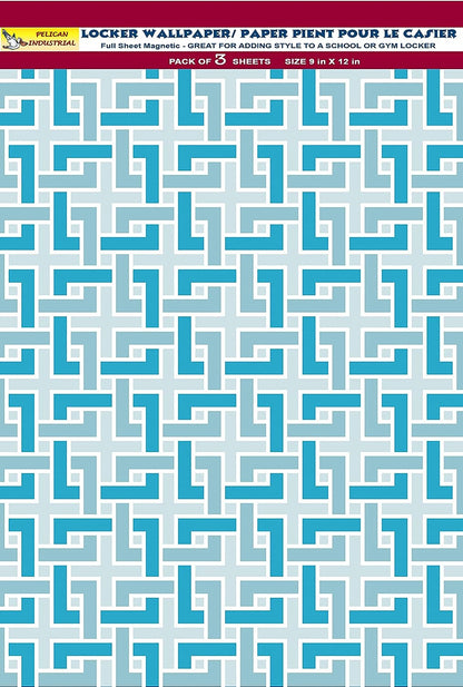 PELICAN INDUSTRIAL Magnetic Locker Wallpaper (Full Sheet Magnetic) - Geometric - Pack of 3 Sheets - vr04