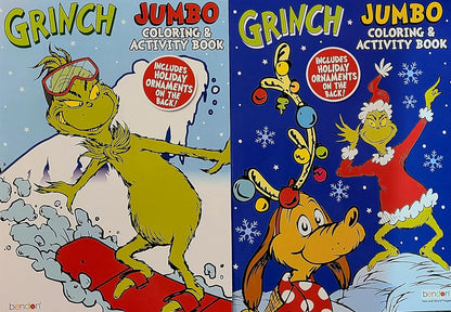 Grinch Holiday Christmas Coloring & Activity Book Set of 2