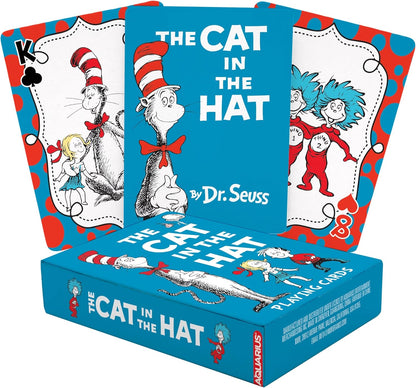 AQUARIUS Dr. Seuss Cat in The Hat - Playing Cards