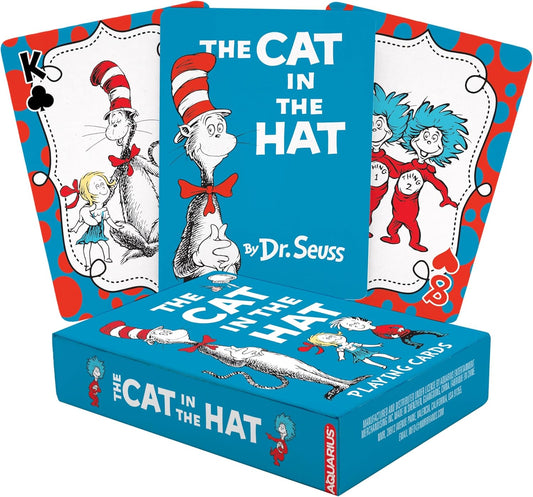 AQUARIUS Dr. Seuss Cat in The Hat - Playing Cards