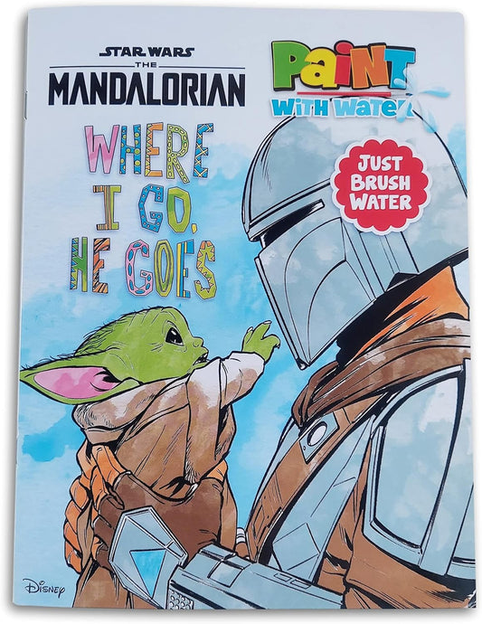The Mandalorian ''Where I Go, He Goes'' Paint with Water Book