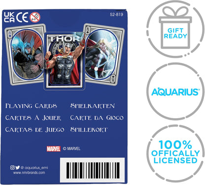 AQUARIUS - Marvel Thor - Playing Cards, Blue, Black, Red