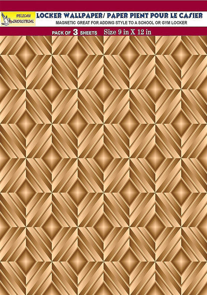 PELICAN INDUSTRIAL Magnetic Locker Wallpaper (Full Sheet Magnetic) - Trimmable, Easy Install, Remove & Reuse - Pack of 3 Sheets - vb005