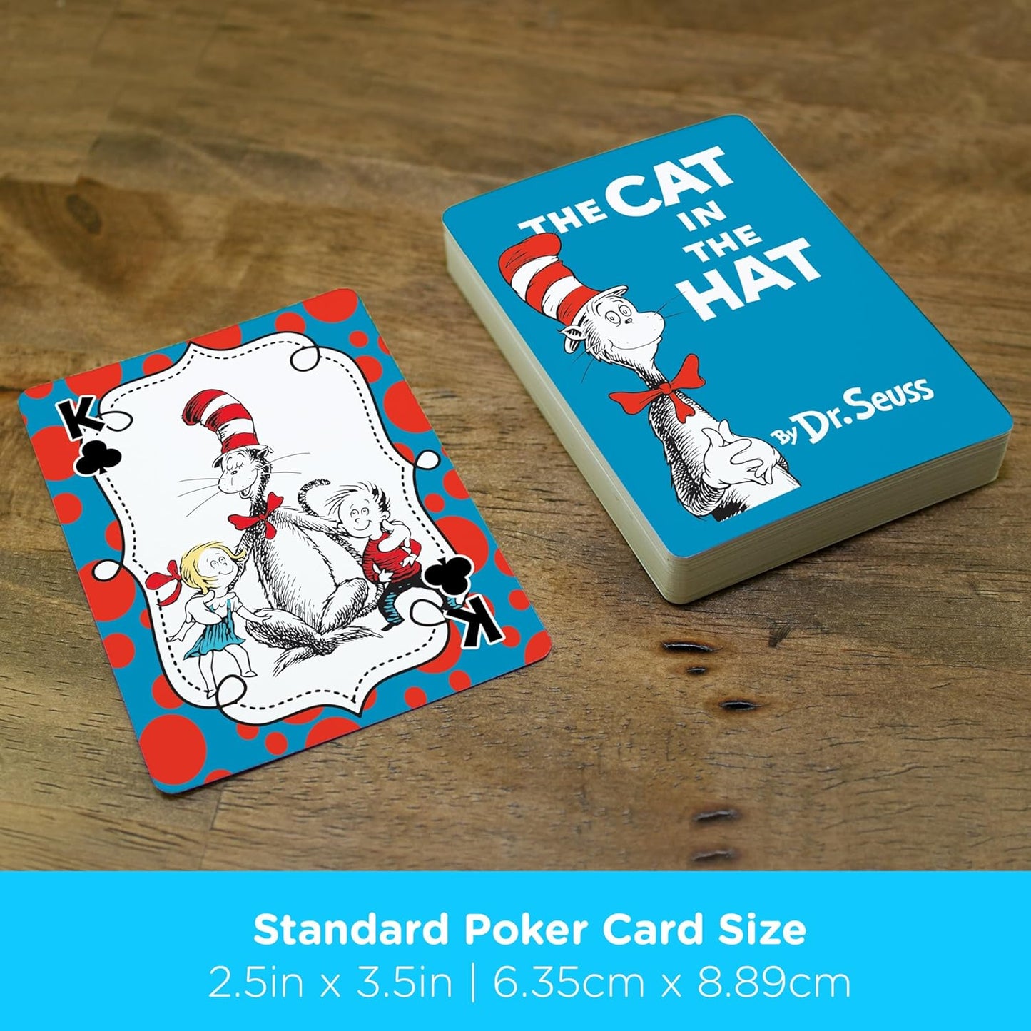 AQUARIUS Dr. Seuss Cat in The Hat - Playing Cards