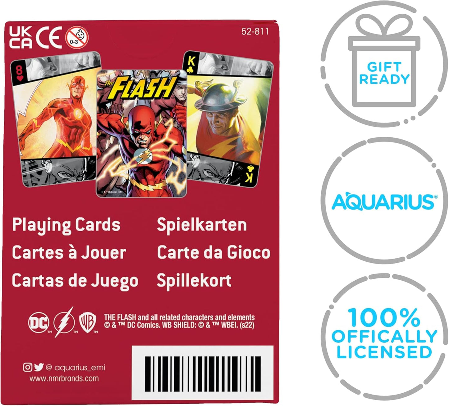 AQUARIUS DC Comics The Flash Playing Cards - The Flash Themed Deck of Cards