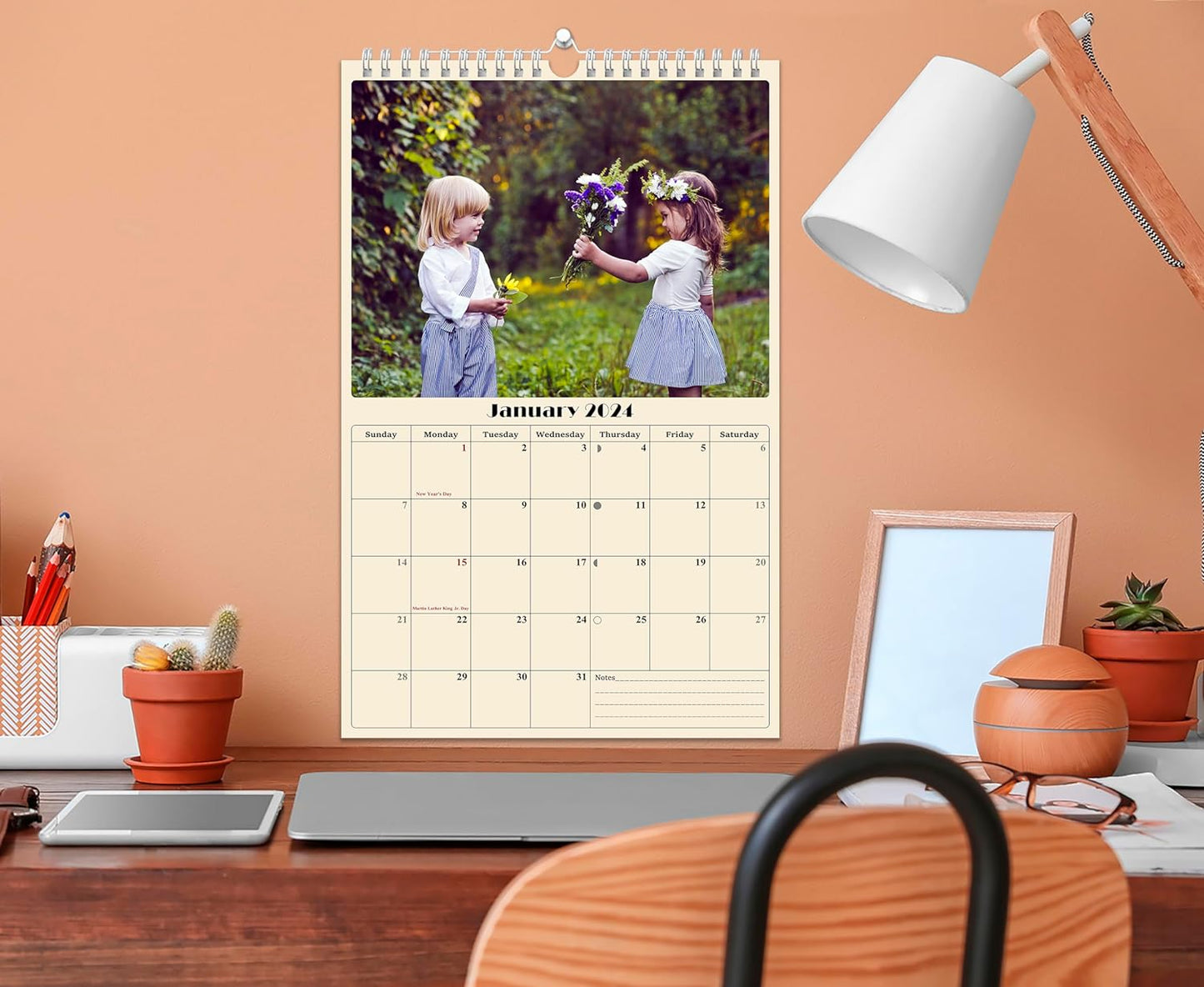 Personalized Custom 2024 Wall Calendar (Add Your Photos) Planner Premium Quality