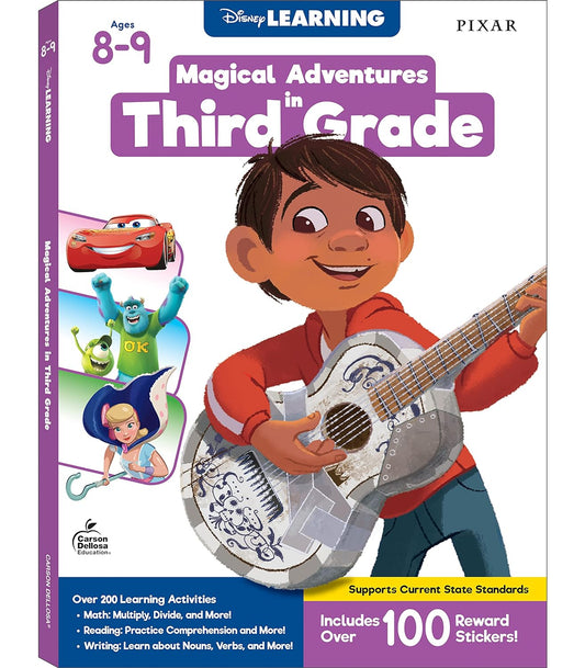 Disney Learning Magical Adventures in 3rd Grade Workbooks