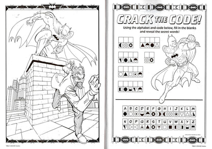 Jumbo Coloring & Activity Book Includes 2 Bookmarks on the back - Batman