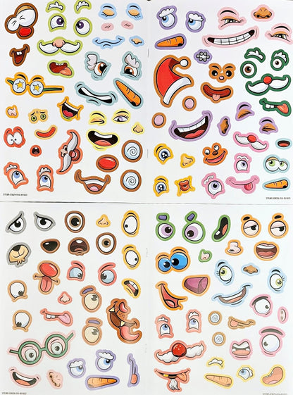 Christmas Funny Faces Sticker Book - "Winter Fun" - Children Book