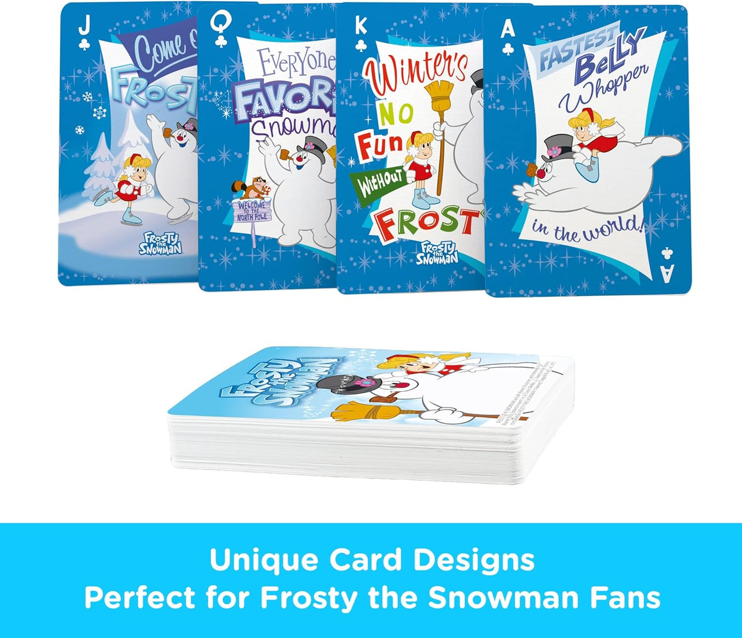 AQUARIUS Frosty the Snowman Playing Cards - Frosty Themed Deck of Cards