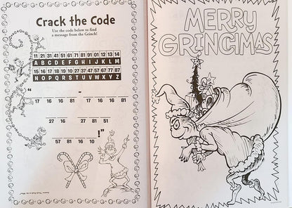 Grinch Holiday Christmas Coloring & Activity Book Set of 2