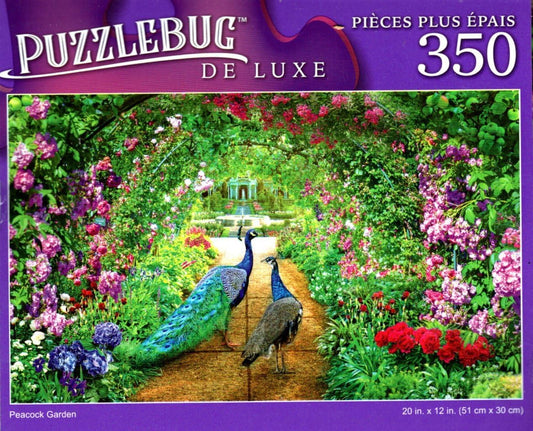 Peacock Garden - 350 Pieces Deluxe Jigsaw Puzzle
