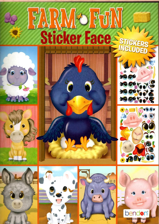 Farm Fun Sticker Face - Sticker Activity Book v1