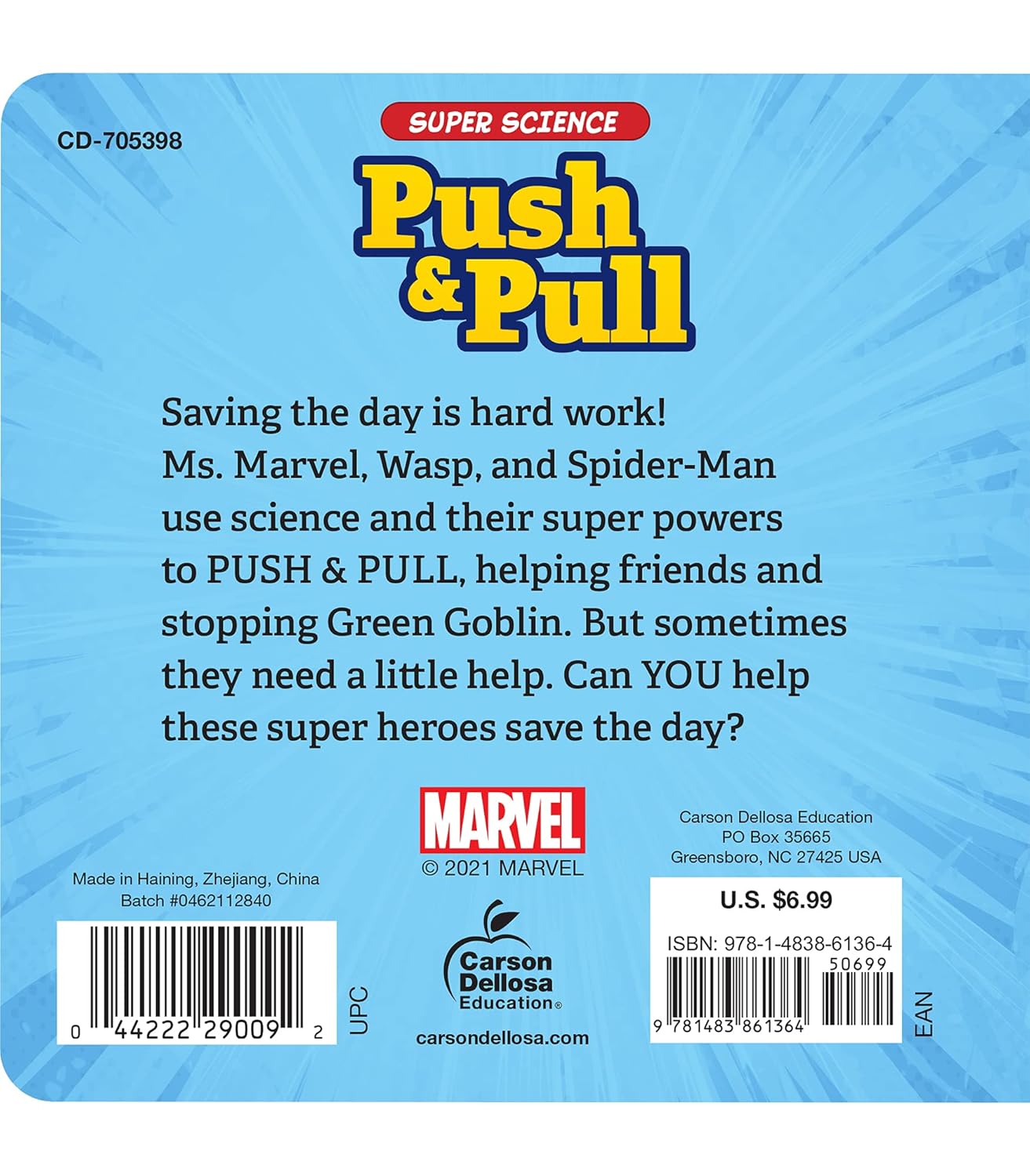 Disney Learning Super Science Push and Pull Board Book PreK
