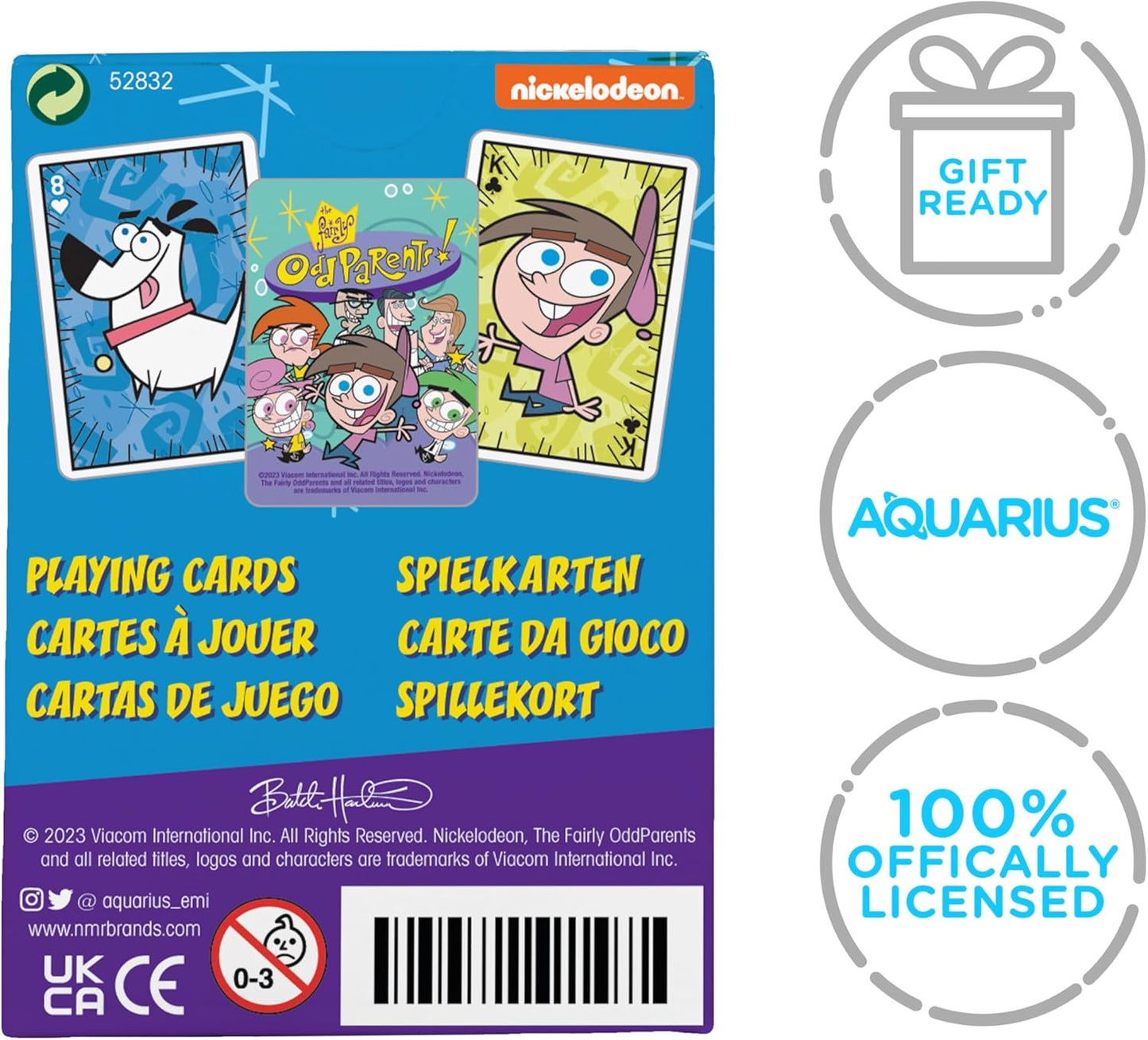 AQUARIUS Nickelodeon Fairly Odd Parents Playing Cards – Fairly Odd Parents Cards